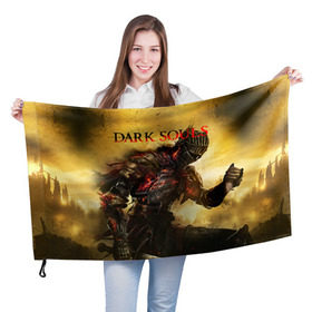 Флаг 3D с принтом Dark Souls 14 в Тюмени, 100% полиэстер | плотность ткани — 95 г/м2, размер — 67 х 109 см. Принт наносится с одной стороны | dark souls
