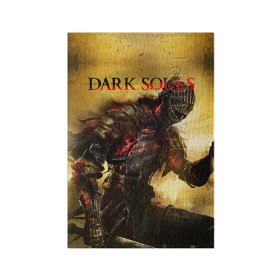 Обложка для паспорта матовая кожа с принтом Dark Souls 14 в Тюмени, натуральная матовая кожа | размер 19,3 х 13,7 см; прозрачные пластиковые крепления | dark souls