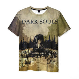 Мужская футболка 3D с принтом Dark Souls 19 в Тюмени, 100% полиэфир | прямой крой, круглый вырез горловины, длина до линии бедер | dark souls