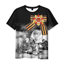 Мужская футболка 3D с принтом 9 мая 14 в Тюмени, 100% полиэфир | прямой крой, круглый вырез горловины, длина до линии бедер | великая отечественная | ветераны | война | день победы | память | победа | россия | ссср