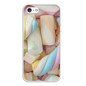 Чехол силиконовый для Телефон Apple iPhone 5/5S с принтом Зефир в Тюмени, Силикон | Область печати: задняя сторона чехла, без боковых панелей | candy | еда | зефир | конфеты | мармелад | сладкое