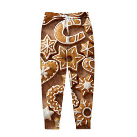Мужские брюки 3D с принтом печенье в Тюмени, 100% полиэстер | манжеты по низу, эластичный пояс регулируется шнурком, по бокам два кармана без застежек, внутренняя часть кармана из мелкой сетки | christmas | cookies | decoration | merry | xmas | выпечка | глазурь | новый год | рождество | сладко