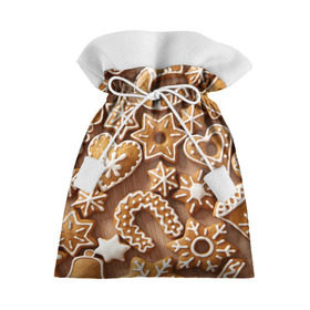 Подарочный 3D мешок с принтом печенье в Тюмени, 100% полиэстер | Размер: 29*39 см | christmas | cookies | decoration | merry | xmas | выпечка | глазурь | новый год | рождество | сладко