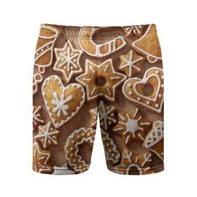 Мужские шорты 3D спортивные с принтом печенье в Тюмени,  |  | christmas | cookies | decoration | merry | xmas | выпечка | глазурь | новый год | рождество | сладко