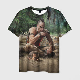 Мужская футболка 3D с принтом Far Cry в Тюмени, 100% полиэфир | прямой крой, круглый вырез горловины, длина до линии бедер | Тематика изображения на принте: farcry | игра | фаркрай