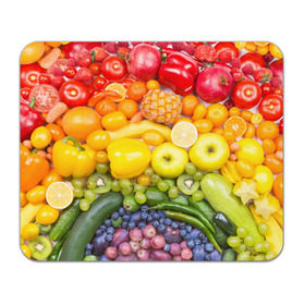 Коврик прямоугольный с принтом Плоды в Тюмени, натуральный каучук | размер 230 х 185 мм; запечатка лицевой стороны | Тематика изображения на принте: овощи | фрукты | ягоды