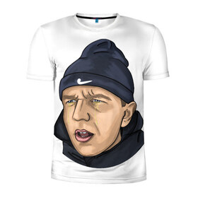 Мужская футболка 3D спортивная с принтом Саша Тилэкс в Тюмени, 100% полиэстер с улучшенными характеристиками | приталенный силуэт, круглая горловина, широкие плечи, сужается к линии бедра | rap | ккб | кликклакбэнд | рэп | тилэкс | успешная группа
