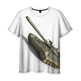 Мужская футболка 3D с принтом Армата 2 в Тюмени, 100% полиэфир | прямой крой, круглый вырез горловины, длина до линии бедер | Тематика изображения на принте: 9 мая | armata | армата | военная техника | танк | техника