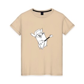 Женская футболка хлопок с принтом Golang балалайка в Тюмени, 100% хлопок | прямой крой, круглый вырез горловины, длина до линии бедер, слегка спущенное плечо | go | golang