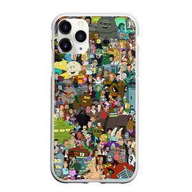 Чехол для iPhone 11 Pro Max матовый с принтом Futurama в Тюмени, Силикон |  | bender | fry | futurama | mult | бендер | бэндер | лила | мульт | мультсериал | мульфильмы | фрай | футутрама