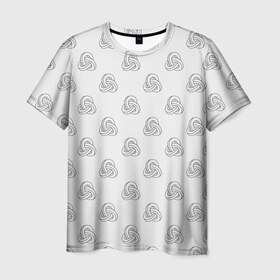 Мужская футболка 3D с принтом Лента Мёбиуса в Тюмени, 100% полиэфир | прямой крой, круглый вырез горловины, длина до линии бедер | Тематика изображения на принте: абстракция | иллюзия | фигура