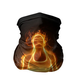 Бандана-труба 3D с принтом Пламенная медитация в Тюмени, 100% полиэстер, ткань с особыми свойствами — Activecool | плотность 150‒180 г/м2; хорошо тянется, но сохраняет форму | аштанга | здоровье | зож | йога | кундалини | лотос | медитация | огонь | пламя | силуэт | спорт | страсть | тонус