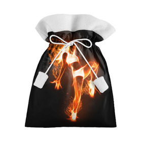 Подарочный 3D мешок с принтом Спортивная страсть в Тюмени, 100% полиэстер | Размер: 29*39 см | грация | здоровье | зож | огонь | пламя | силуэт | спорт | страсть | танец | тонус | фитнес