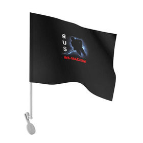 Флаг для автомобиля с принтом Rus red machine в Тюмени, 100% полиэстер | Размер: 30*21 см | red machine | красная машина | сборная россии | хоккей