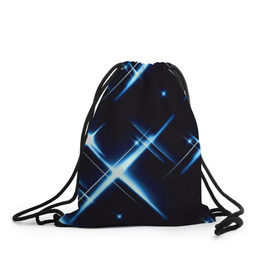 Рюкзак-мешок 3D с принтом Star в Тюмени, 100% полиэстер | плотность ткани — 200 г/м2, размер — 35 х 45 см; лямки — толстые шнурки, застежка на шнуровке, без карманов и подкладки | арт | блики | вселенная | звезды | ночь