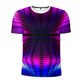 Мужская футболка 3D спортивная с принтом Оптические узоры в Тюмени, 100% полиэстер с улучшенными характеристиками | приталенный силуэт, круглая горловина, широкие плечи, сужается к линии бедра | 