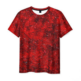 Мужская футболка 3D с принтом Red Star в Тюмени, 100% полиэфир | прямой крой, круглый вырез горловины, длина до линии бедер | абстракция | арт | брызги | краска | красный | цветные