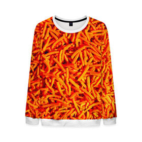 Мужской свитшот 3D с принтом Морковь в Тюмени, 100% полиэстер с мягким внутренним слоем | круглый вырез горловины, мягкая резинка на манжетах и поясе, свободная посадка по фигуре | Тематика изображения на принте: морковь | овощи | оранжевый | салат