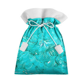 Подарочный 3D мешок с принтом Голубая краска в Тюмени, 100% полиэстер | Размер: 29*39 см | Тематика изображения на принте: абстракция | абстракция красок | краска