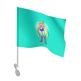 Флаг для автомобиля с принтом Сейлор Мун в Тюмени, 100% полиэстер | Размер: 30*21 см | anime | sailor moon | sailormoon | аниме | красавица воин сейлор мун | сейлор мун | сейлормун | усаги | усаги цукино | цукино