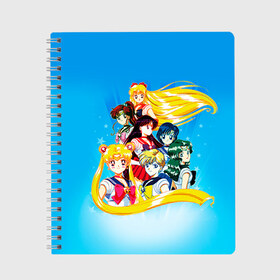 Тетрадь с принтом Sailor Moon в Тюмени, 100% бумага | 48 листов, плотность листов — 60 г/м2, плотность картонной обложки — 250 г/м2. Листы скреплены сбоку удобной пружинной спиралью. Уголки страниц и обложки скругленные. Цвет линий — светло-серый
 | anime | sailor moon | sailormoon | аниме | красавица воин сейлор мун | сейлор мун | сейлормун | усаги | усаги цукино | цукино