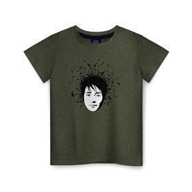 Детская футболка хлопок с принтом Земфира в Тюмени, 100% хлопок | круглый вырез горловины, полуприлегающий силуэт, длина до линии бедер | zemfira | земфира | рок | русский рок