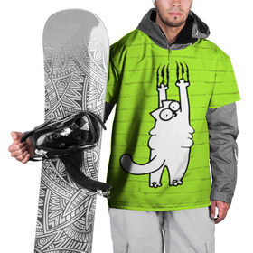 Накидка на куртку 3D с принтом Simon`s cat 3 в Тюмени, 100% полиэстер |  | fitness | kitty | simon cat | simons | simons cat | голодный кот | для жирных | для толстых | жир | кот | кот саймона | котик | кошка | с котами | саймон | спорт | толстая | толстый | фитнес | фитнесс