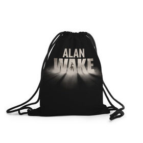 Рюкзак-мешок 3D с принтом Alan Wake в Тюмени, 100% полиэстер | плотность ткани — 200 г/м2, размер — 35 х 45 см; лямки — толстые шнурки, застежка на шнуровке, без карманов и подкладки | alan | wake | алан уэйк | игра