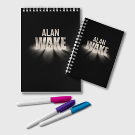 Блокнот с принтом Alan Wake в Тюмени, 100% бумага | 48 листов, плотность листов — 60 г/м2, плотность картонной обложки — 250 г/м2. Листы скреплены удобной пружинной спиралью. Цвет линий — светло-серый
 | alan | wake | алан уэйк | игра