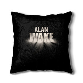 Подушка 3D с принтом Alan Wake в Тюмени, наволочка – 100% полиэстер, наполнитель – холлофайбер (легкий наполнитель, не вызывает аллергию). | состоит из подушки и наволочки. Наволочка на молнии, легко снимается для стирки | alan | wake | алан уэйк | игра