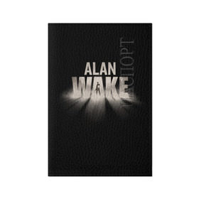 Обложка для паспорта матовая кожа с принтом Alan Wake в Тюмени, натуральная матовая кожа | размер 19,3 х 13,7 см; прозрачные пластиковые крепления | alan | wake | алан уэйк | игра