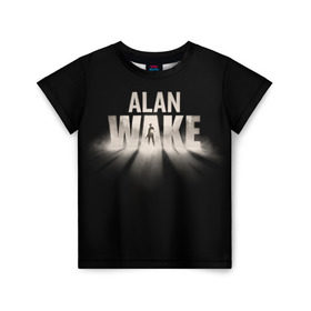 Детская футболка 3D с принтом Alan Wake в Тюмени, 100% гипоаллергенный полиэфир | прямой крой, круглый вырез горловины, длина до линии бедер, чуть спущенное плечо, ткань немного тянется | alan | wake | алан уэйк | игра