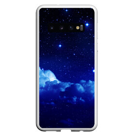 Чехол для Samsung Galaxy S10 с принтом Звёздное небо в Тюмени, Силикон | Область печати: задняя сторона чехла, без боковых панелей | Тематика изображения на принте: звезды | луна | месяц | ночь