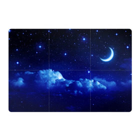 Магнитный плакат 3Х2 с принтом Звёздное небо в Тюмени, Полимерный материал с магнитным слоем | 6 деталей размером 9*9 см | Тематика изображения на принте: звезды | луна | месяц | ночь