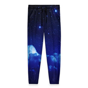 Женские брюки 3D с принтом Звёздное небо в Тюмени, полиэстер 100% | прямой крой, два кармана без застежек по бокам, с мягкой трикотажной резинкой на поясе и по низу штанин. В поясе для дополнительного комфорта — широкие завязки | Тематика изображения на принте: звезды | луна | месяц | ночь