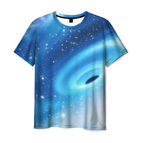 Мужская футболка 3D с принтом Неизведанная галактика в Тюмени, 100% полиэфир | прямой крой, круглый вырез горловины, длина до линии бедер | вселенная | галактика | звёзды | камета | космос | метеориты | метеоры | млечный путь | орбита | планеты | солнечная система