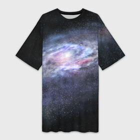 Платье-футболка 3D с принтом Млечный путь в Тюмени,  |  | вселенная | галактика | звёзды | камета | космос | метеориты | метеоры | млечный путь | орбита | планеты | солнечная система