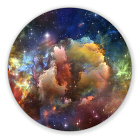 Коврик круглый с принтом Вселенная в Тюмени, резина и полиэстер | круглая форма, изображение наносится на всю лицевую часть | Тематика изображения на принте: вселенная | галактика | звёзды | камета | космос | метеориты | метеоры | млечный путь | орбита | планеты | солнечная система
