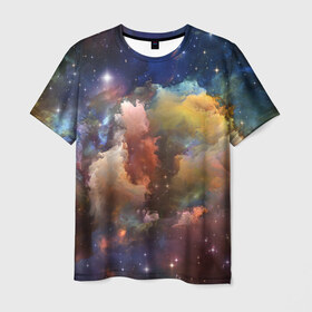 Мужская футболка 3D с принтом Вселенная в Тюмени, 100% полиэфир | прямой крой, круглый вырез горловины, длина до линии бедер | вселенная | галактика | звёзды | камета | космос | метеориты | метеоры | млечный путь | орбита | планеты | солнечная система