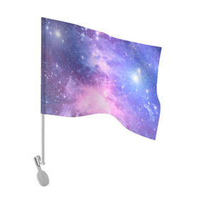 Флаг для автомобиля с принтом Галактика в Тюмени, 100% полиэстер | Размер: 30*21 см | вселенная | галактика | звёзды | камета | космос | метеориты | метеоры | млечный путь | орбита | планеты | солнечная система