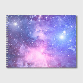 Альбом для рисования с принтом Галактика в Тюмени, 100% бумага
 | матовая бумага, плотность 200 мг. | вселенная | галактика | звёзды | камета | космос | метеориты | метеоры | млечный путь | орбита | планеты | солнечная система