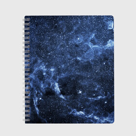 Тетрадь с принтом Безмолвный космос в Тюмени, 100% бумага | 48 листов, плотность листов — 60 г/м2, плотность картонной обложки — 250 г/м2. Листы скреплены сбоку удобной пружинной спиралью. Уголки страниц и обложки скругленные. Цвет линий — светло-серый
 | вселенная | галактика | звёзды | камета | космос | метеориты | метеоры | млечный путь | орбита | планеты | солнечная система
