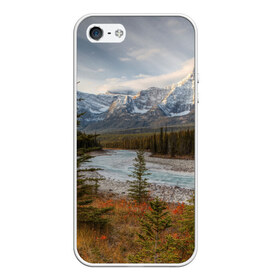 Чехол силиконовый для Телефон Apple iPhone 5/5S с принтом Осень в горах в Тюмени, Силикон | Область печати: задняя сторона чехла, без боковых панелей | горы | лес | осень | пейзаж