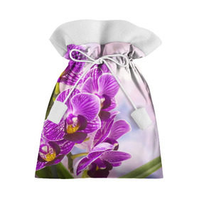 Подарочный 3D мешок с принтом Божественная орхидея в Тюмени, 100% полиэстер | Размер: 29*39 см | Тематика изображения на принте: 8 марта | букет | весна | красота | куст | лето | орхидея | подарок | сиреневый цвет | цветок | шикарный цветочек