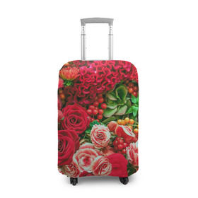 Чехол для чемодана 3D с принтом Роскошный букет в Тюмени, 86% полиэфир, 14% спандекс | двустороннее нанесение принта, прорези для ручек и колес | 8 марта | блеск | гвоздики | красный | красота | невероятный | огромный букет | пёстрый | праздник | розы | роскошный | цветы | шикарный
