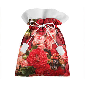 Подарочный 3D мешок с принтом Шикарный букет в Тюмени, 100% полиэстер | Размер: 29*39 см | 8 марта | блеск | гвоздики | красный | красота | невероятный | огромный букет | пёстрый | праздник | розы | роскошный | цветы | шикарный