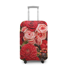 Чехол для чемодана 3D с принтом Шикарный букет в Тюмени, 86% полиэфир, 14% спандекс | двустороннее нанесение принта, прорези для ручек и колес | 8 марта | блеск | гвоздики | красный | красота | невероятный | огромный букет | пёстрый | праздник | розы | роскошный | цветы | шикарный
