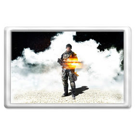 Магнит 45*70 с принтом Battlefield 4 Soldier в Тюмени, Пластик | Размер: 78*52 мм; Размер печати: 70*45 | art | battlefield