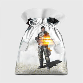 Подарочный 3D мешок с принтом Battlefield 4 Soldier в Тюмени, 100% полиэстер | Размер: 29*39 см | Тематика изображения на принте: art | battlefield