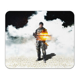 Коврик прямоугольный с принтом Battlefield 4 Soldier в Тюмени, натуральный каучук | размер 230 х 185 мм; запечатка лицевой стороны | art | battlefield